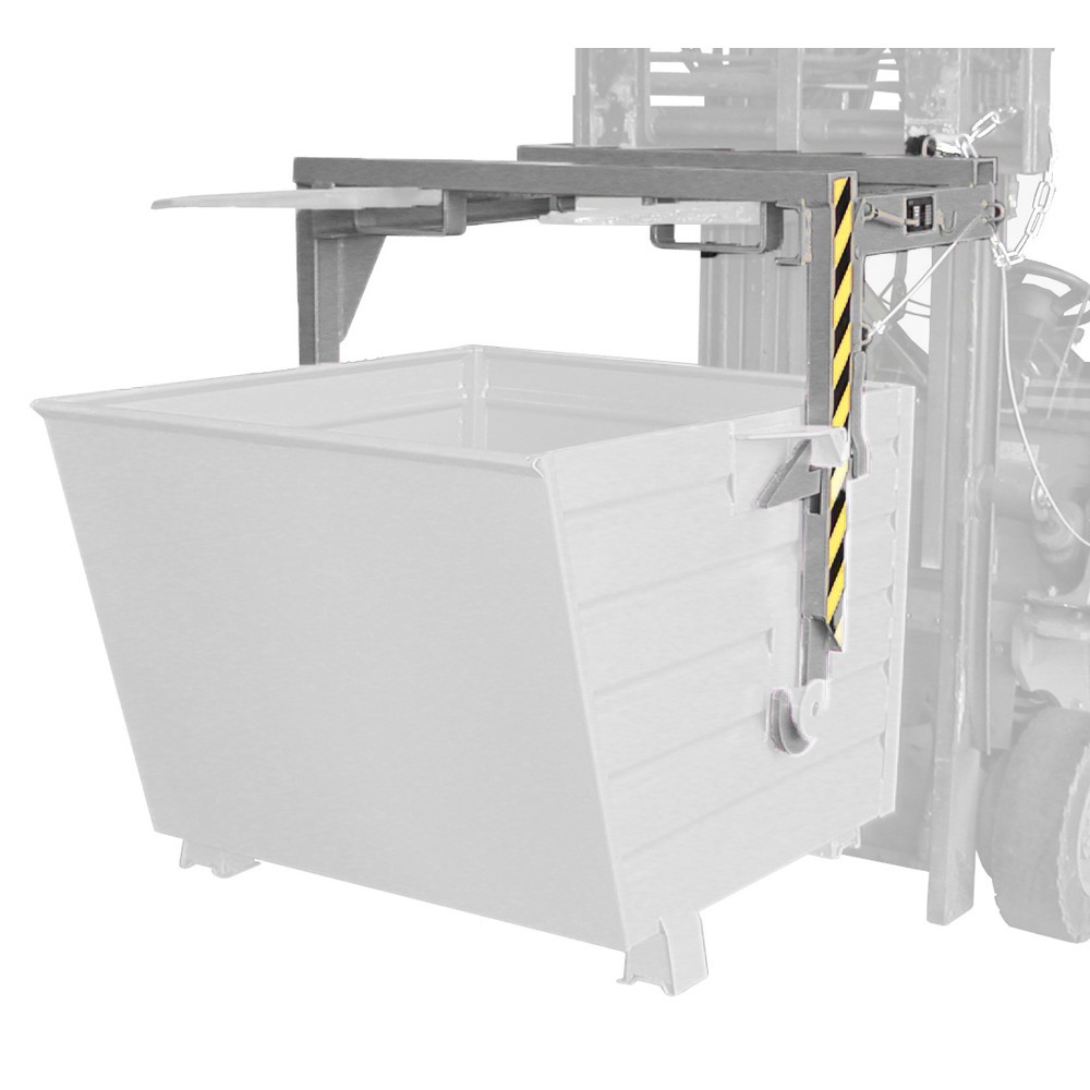 Número de imagen del producto 1: Bauer® Travesaño para volquetes apilables, volumen 0,7 m³, RAL 7005 gris ratón