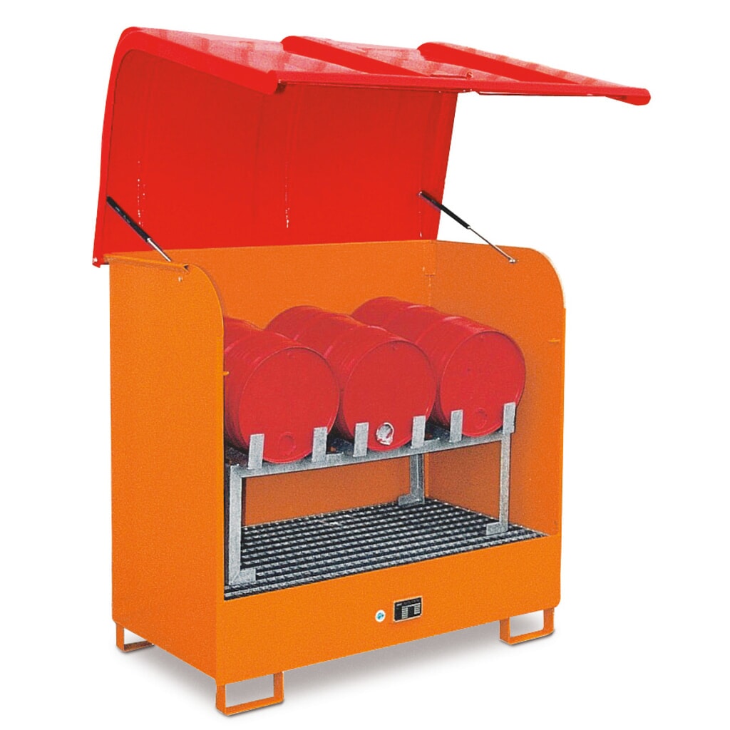 Imagen del producto: Bauer® Unidad de sustancias peligrosas de acero con tapa GFK, amarillo anaranjado