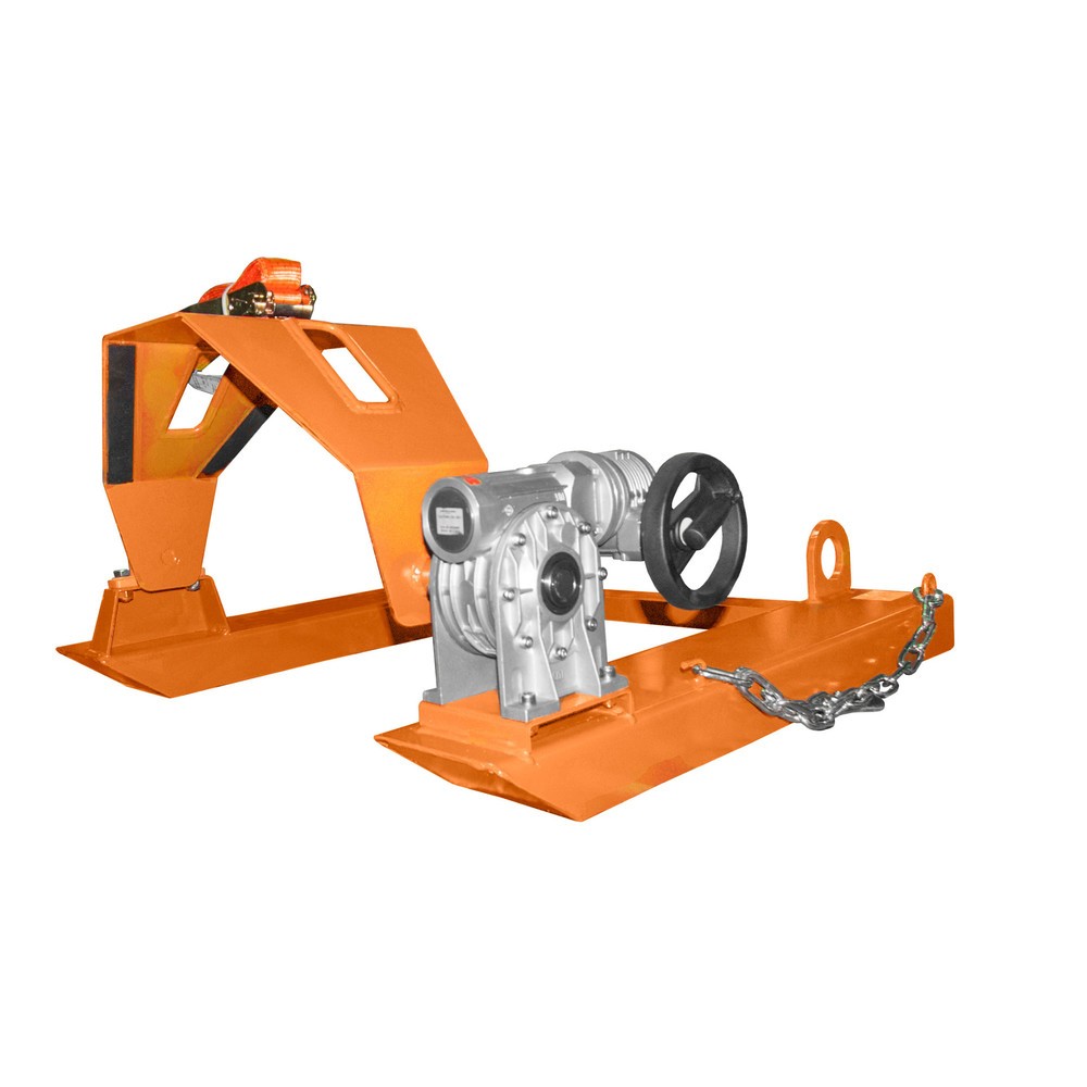 Número de imagen del producto 2: Bauer® Volcador de bidones, c.c. 300 kg, para Ø de bidón 350-600 mm, manivela manual, RAL 2000 amarillo anaranjado