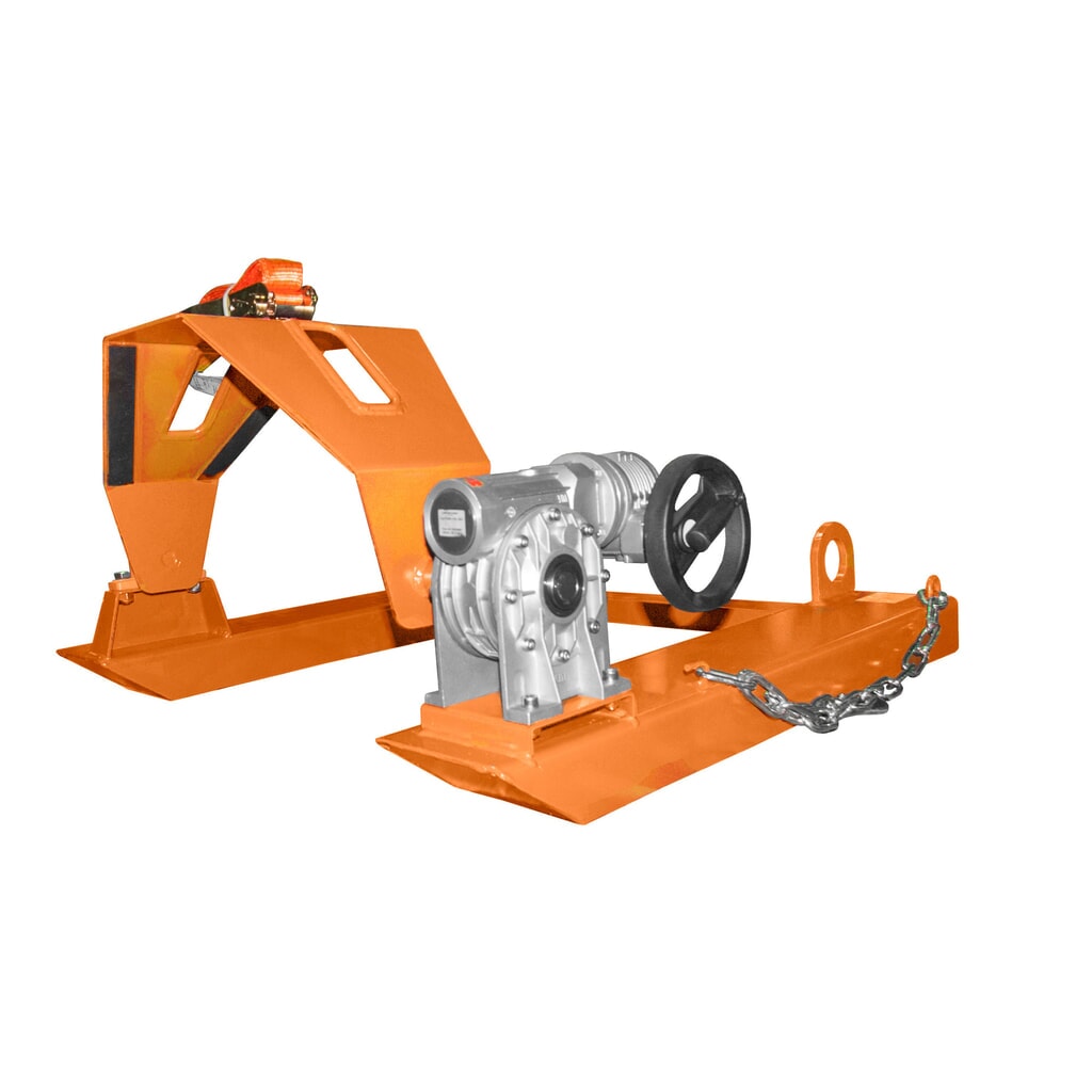 Número de imagen del producto 2: Bauer® Volcador de bidones, c.c. 300 kg, para Ø de bidón 350-600 mm, manivela manual, RAL 2000 amarillo anaranjado