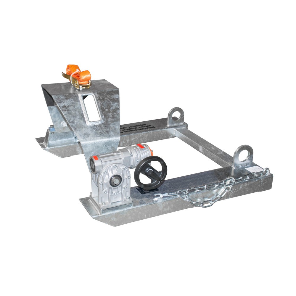 Número de imagen del producto 1: Bauer® Volcador de bidones, c.c. 300 kg, para Ø de bidón 350-600 mm, manivela manual, galvanizado por inmersión en caliente