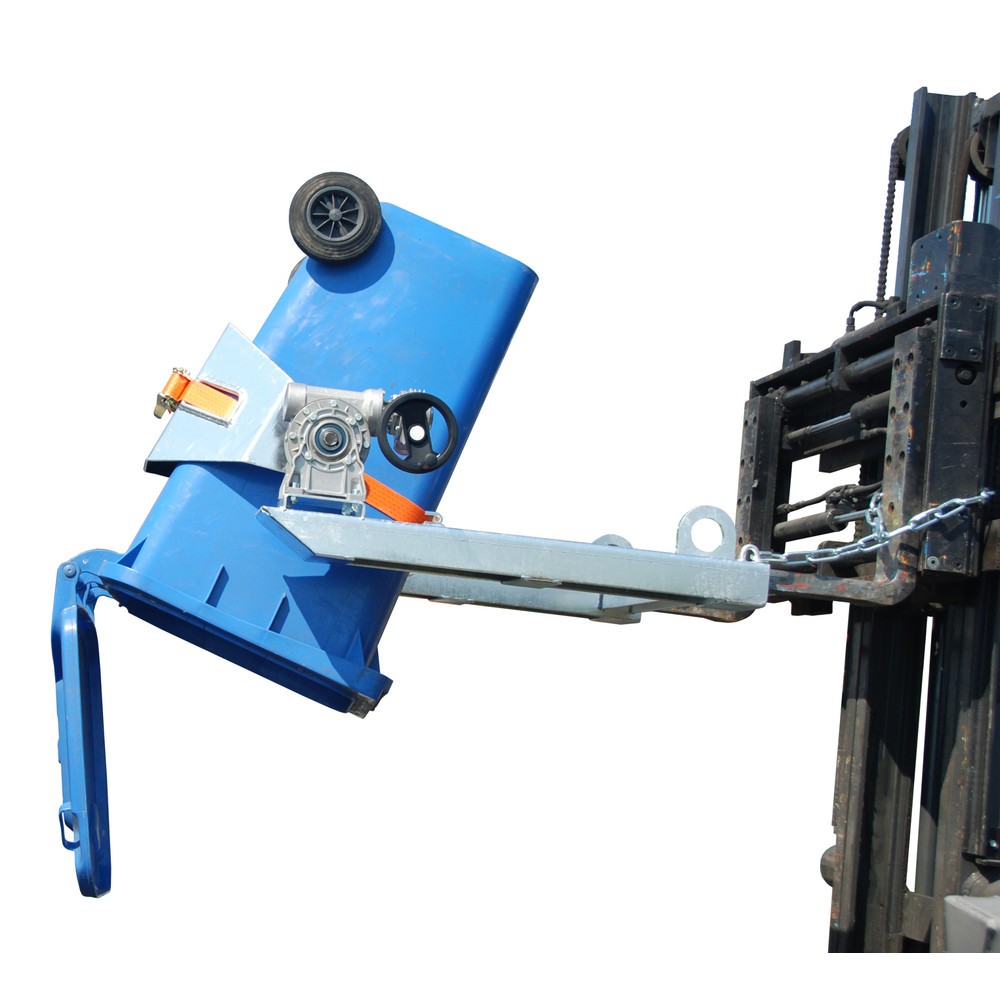 Número de imagen del producto 2: Bauer® Volcador de bidones, c.c. 300 kg, para Ø de bidón 350-600 mm, manivela manual, galvanizado por inmersión en caliente