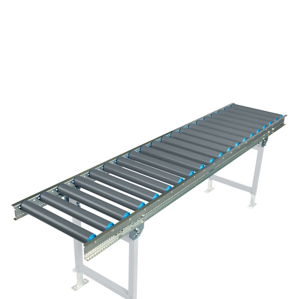 Número de imagen del producto 1: Transportador de rodillos ligero BLUME, acero inoxidable 1.4301, ancho del transportador 400 mm, longitud 1 m, distancia entre ejes 100 mm