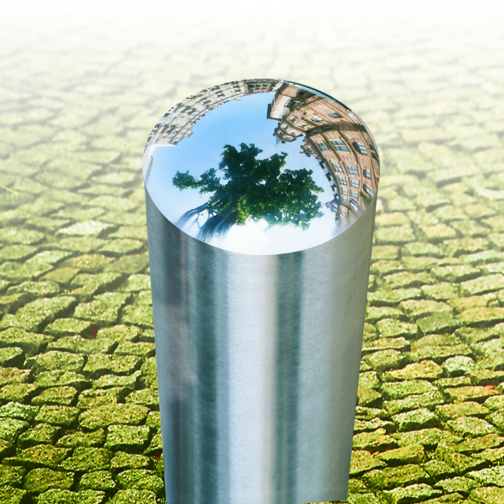 Número de imagen del producto 2: BOLARDO CITY BERLIN, tubo redondo Ø 108 mm, para engarzar en hormigón incl. anclaje al suelo, fijo