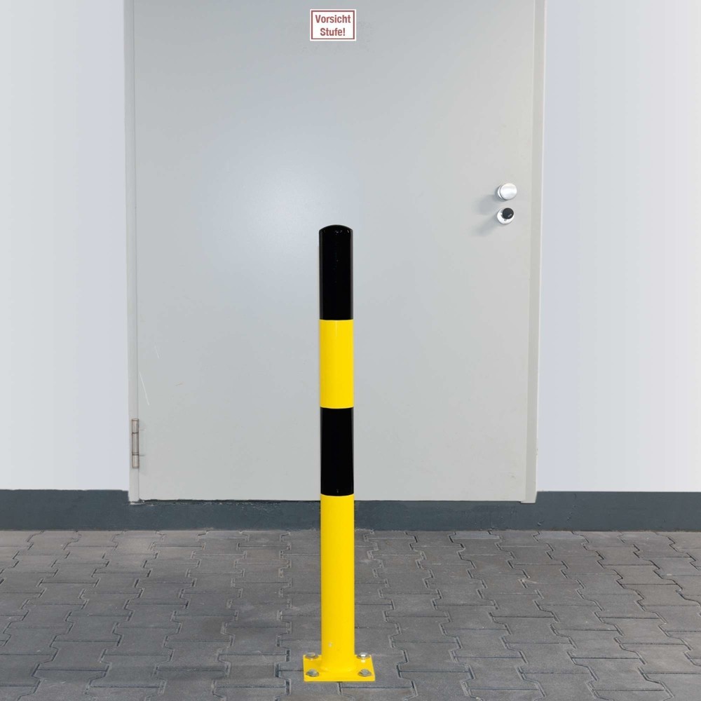 Imagen del producto: Bolardo de protección antichoques MORAVIA, para anclar con tacos, exterior, altura 1.200 mm, Ø 90 mm