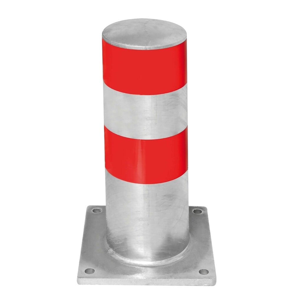 Bolardo de protección antichoques MORAVIA BLACK BULL como ayuda para aparcamiento de camiones, exterior, color zinc, altura 500 mm, Ø 159 mm Imagen del producto: Bolardo de protección antichoques MORAVIA BLACK BULL como ayuda para aparcamiento de camiones, exterior, color zinc, altura 500 mm, Ø 159 mm