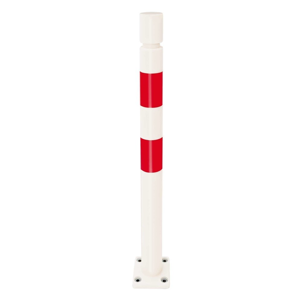 Imagen del producto: Bolardo de protección antichoques MORAVIA FLEX, de TPU, para fijar con tacos, HxØ 1.000 x 80 mm, rojo y blanco