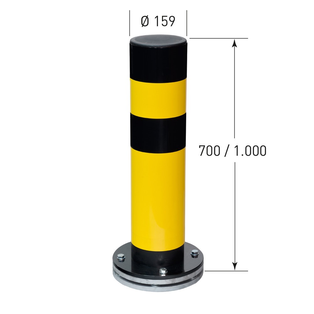Número de imagen del producto 5: Bolardo de protección antichoques giratorio MORAVIA Swing, para aplicación en interiores, HxØ 1.000 x 159 mm