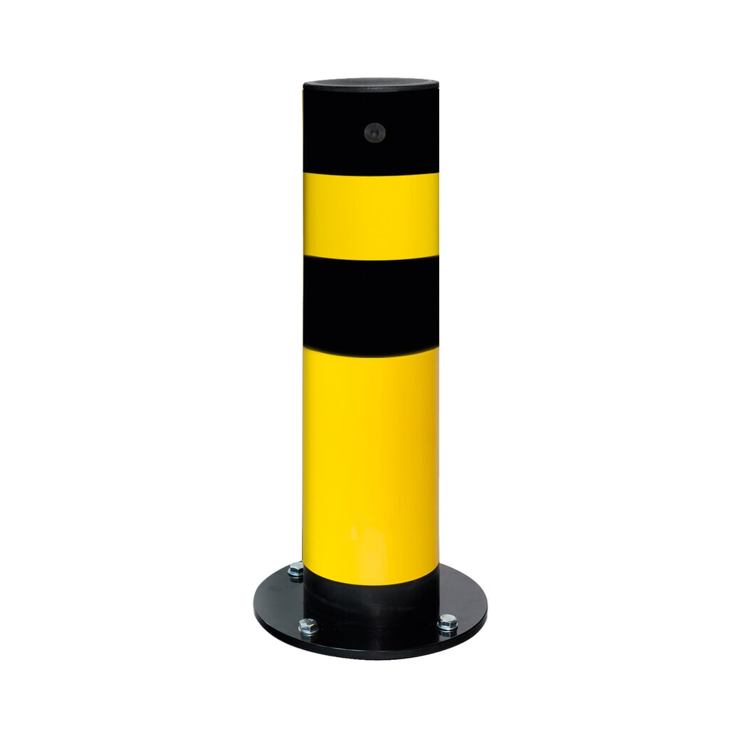 Número de imagen del producto 2: Bolardo de protección antichoques basculante MORAVIA Swing, exterior, HxØ 655 x 159 mm