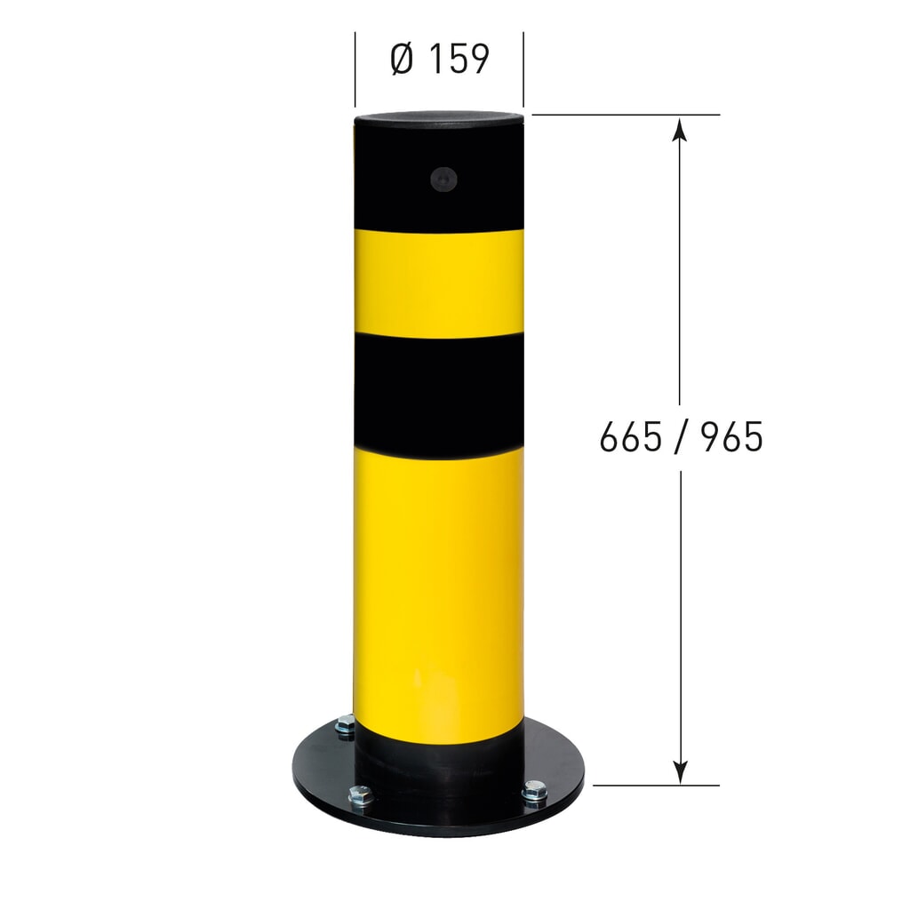 Número de imagen del producto 3: Bolardo de protección antichoques basculante MORAVIA Swing, exterior, HxØ 655 x 159 mm
