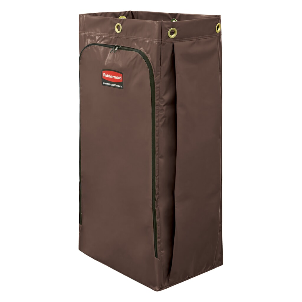 Rubbermaid® - Saco de vinilo de repuesto para carrito de hotel y servicio, con cremallera lateral, color negro Imagen del producto: Rubbermaid® - Saco de vinilo de repuesto para carrito de hotel y servicio, con cremallera lateral, color negro