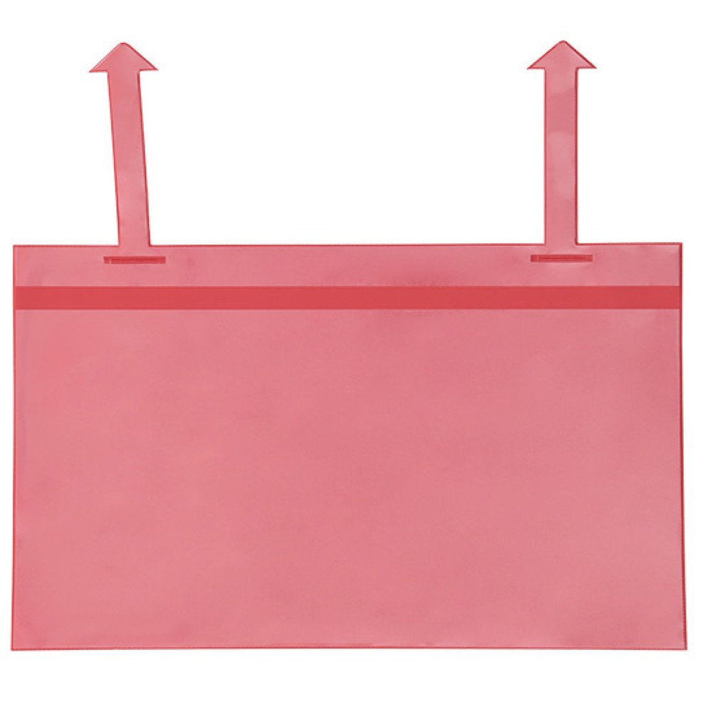 Número de imagen del producto 1: Bolsas de cajas de celosía alta A4 con lengüetas, color rojo
