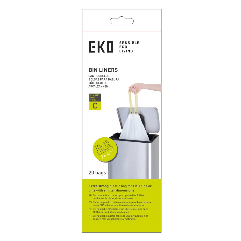 Imagen del producto: Bolsas de basura EKO, blancas, 15 litros, 420 uds./unidad de venta