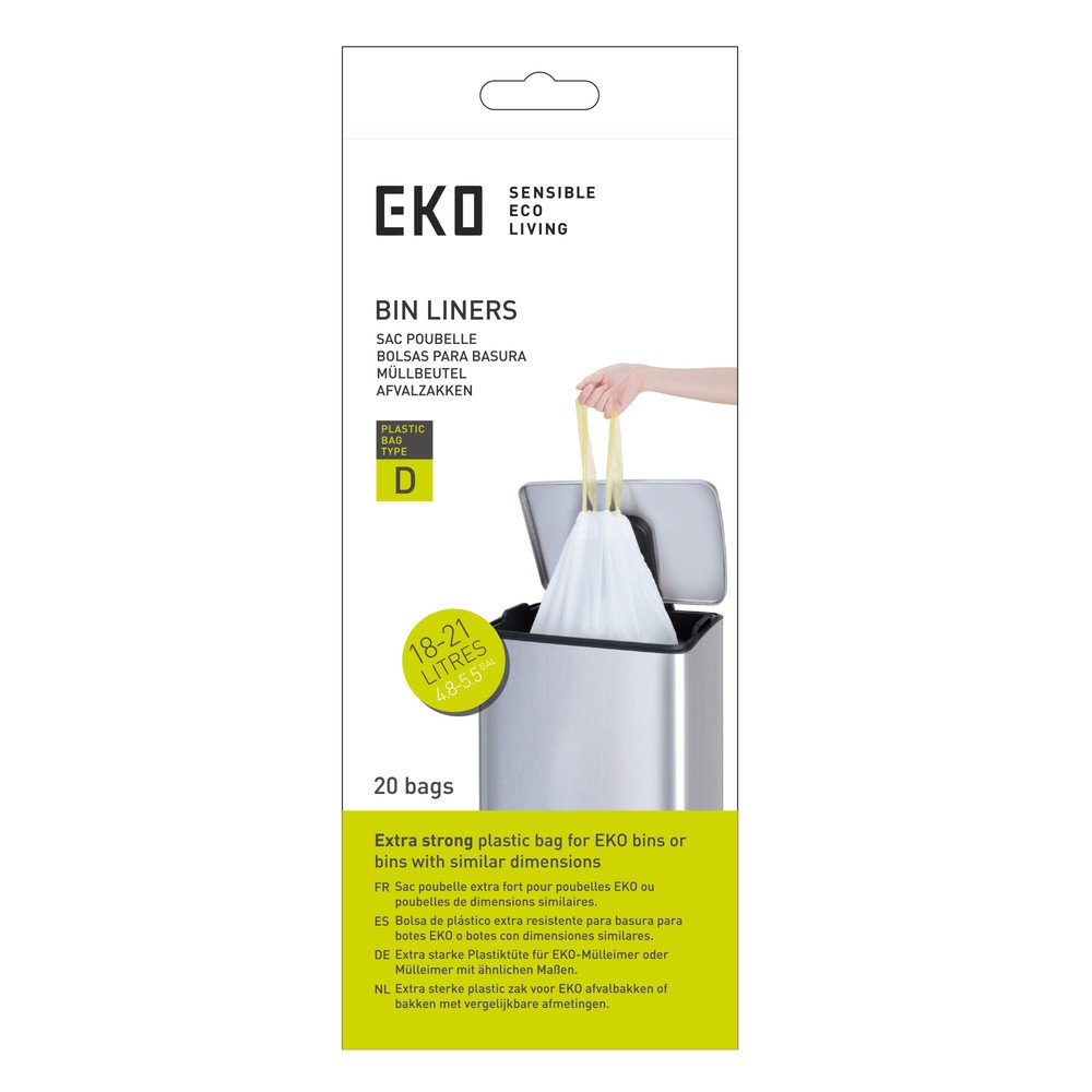 Número de imagen del producto 1: Bolsas de basura EKO, blancas, 21 litros, 420 uds./unidad de venta