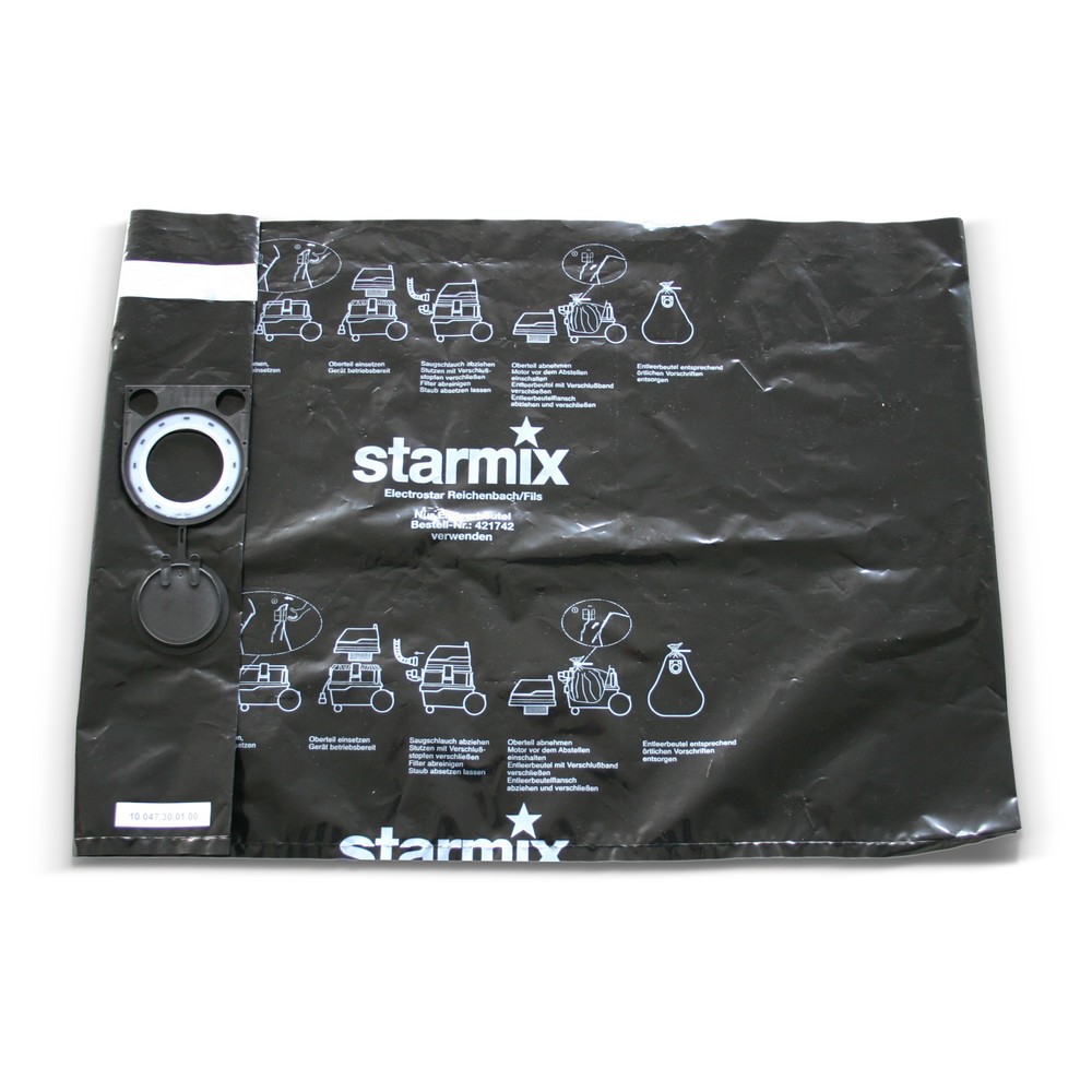 Imagen del producto: Bolsas de vaciado y evacuación para aspiradoras industriales starmix iPulse, clase de polvo M + H, 5 ud/caja