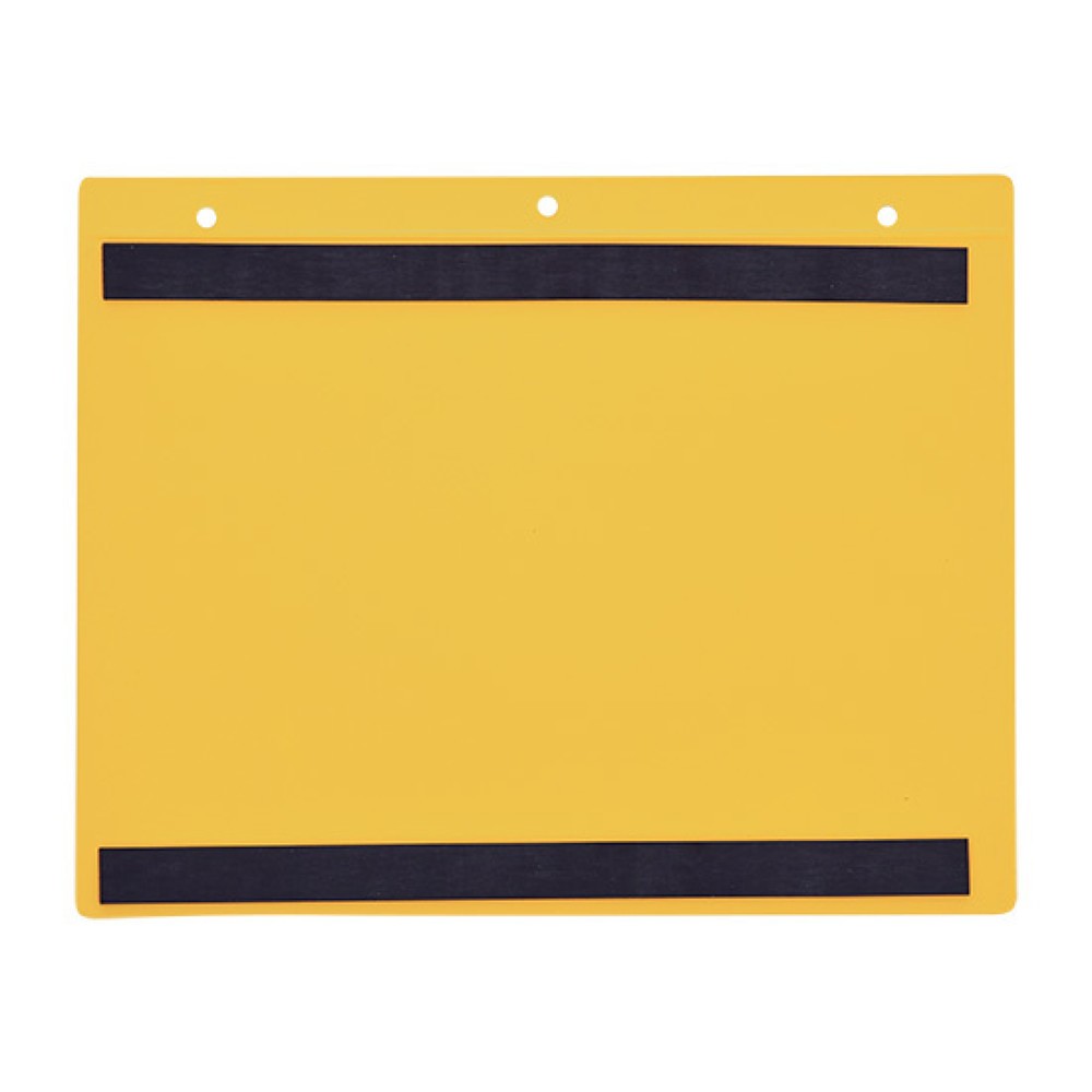 Número de imagen del producto 2: Bolsas magnéticas, DIN A5 alto, ranura superior, 2 tiras magnéticas, amarillo