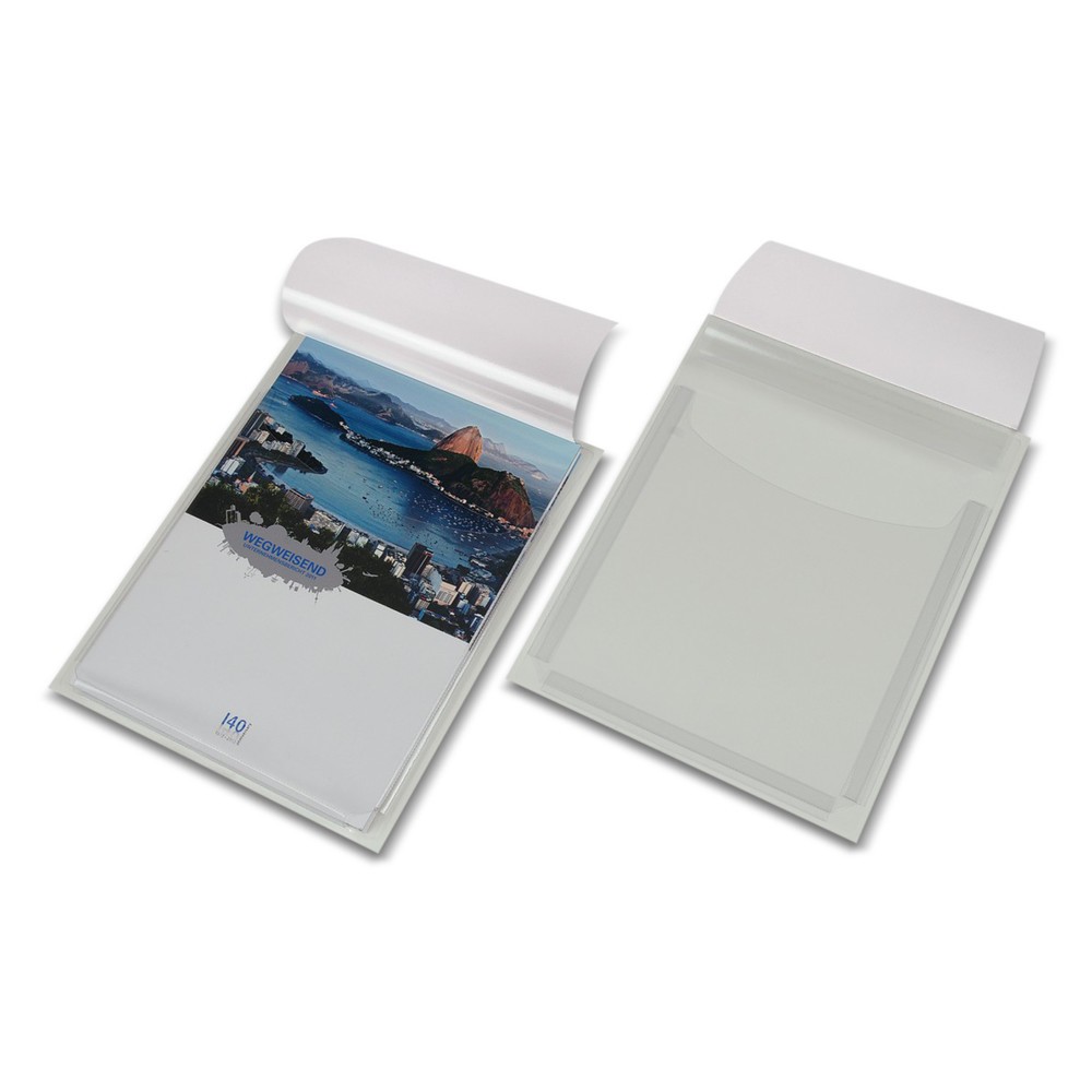 Imagen del producto: Bolsillo plegable de expansión autoadhesivo DIN A5, tapa de cierre recto, 10 ud/caja