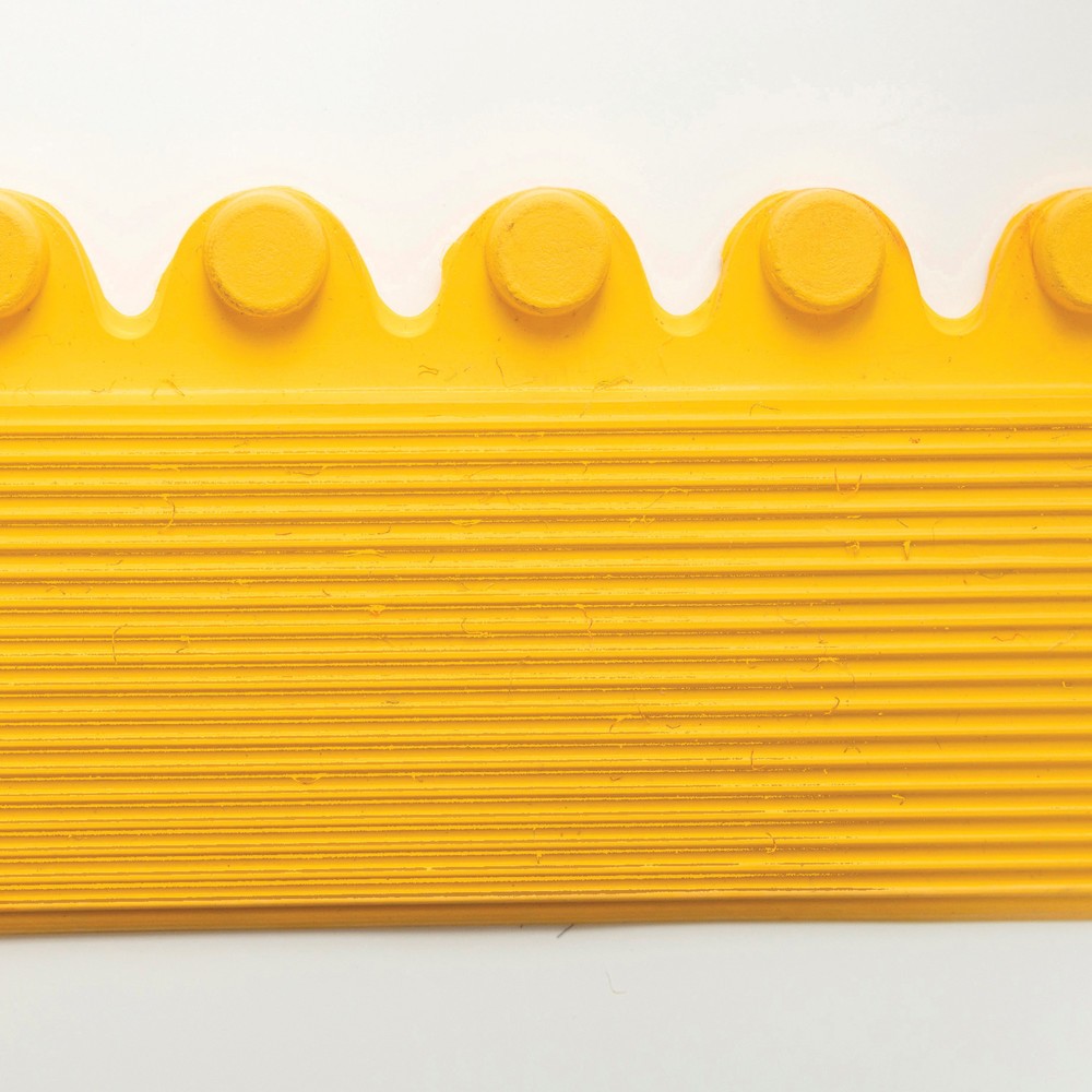Número de imagen del producto 5: Bordes biselados de alfombras modulares para puestos de soldadura, con forma de botones, An x L 910 x 52 mm, amarillo