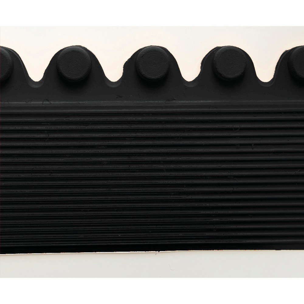 Número de imagen del producto 5: Bordes biselados de alfombras modulares para puestos de trabajo de soldadura, forma de botones, An x L 910 x 52 mm, negro