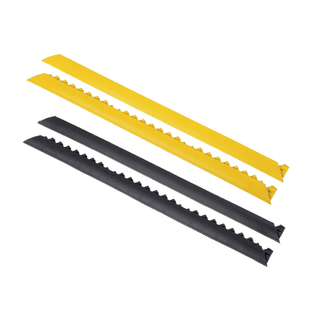Bordes biselados de alfombras modulares para puestos de soldadura, sin forma de botones, An x L 910 x 52 mm, amarillo Imagen del producto: Bordes biselados de alfombras modulares para puestos de soldadura, sin forma de botones, An x L 910 x 52 mm, amarillo