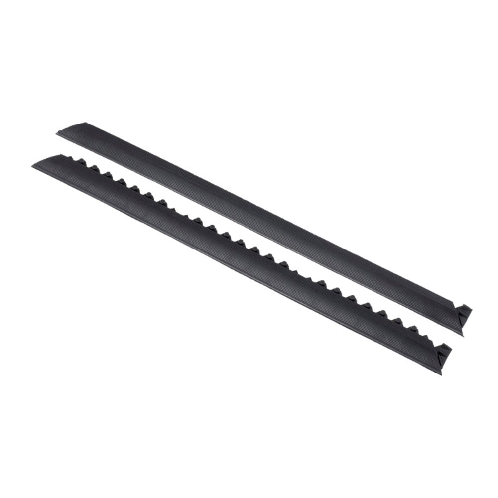 Número de imagen del producto 4: Bordes biselados de alfombras modulares para puestos de trabajo de soldadura, forma de botones, An x L 910 x 52 mm, negro