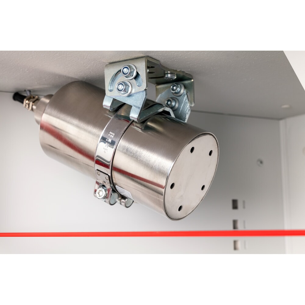 Imagen del producto: Sistema de extinción de incendios con estribo de protección para armarios de seguridad para baterías recargables asecos®