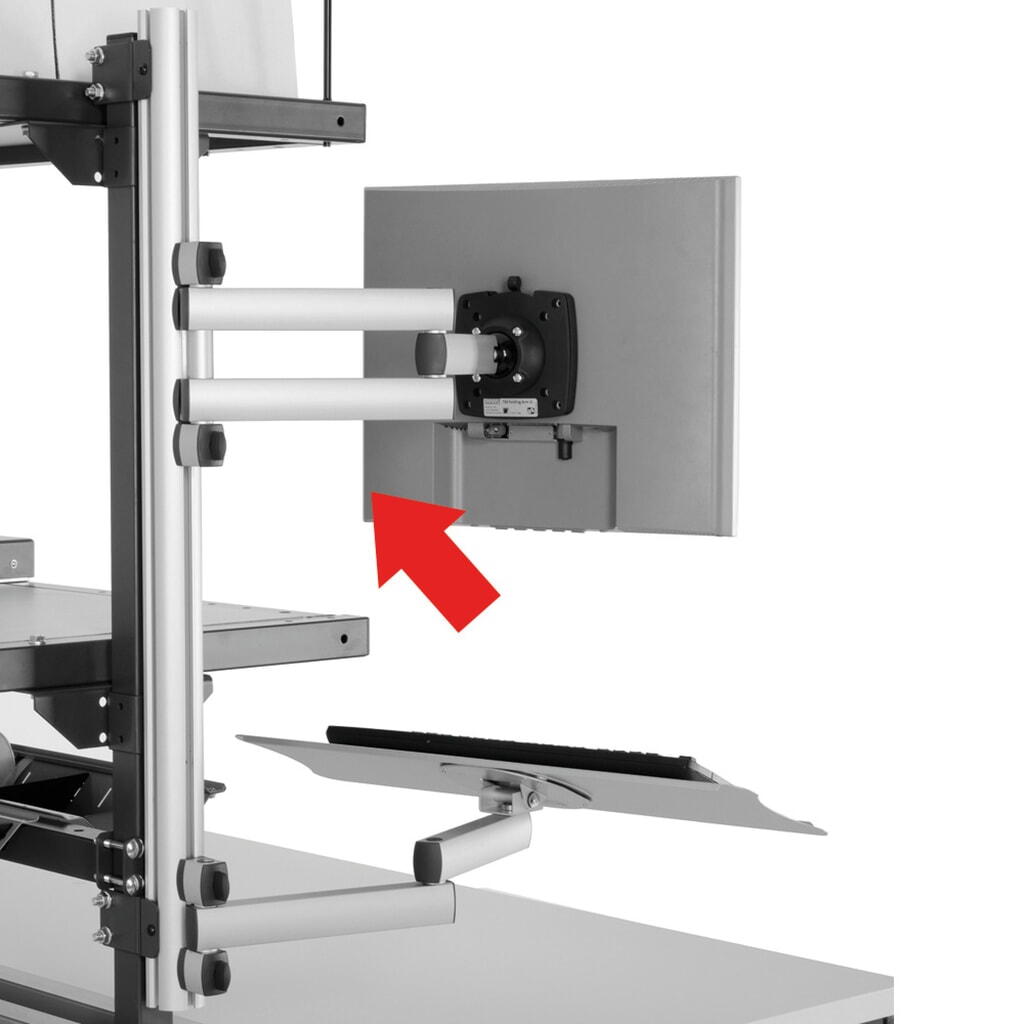 Imagen del producto: Brazo articulado para TFT para el Rocholz sistema de mesa de embalaje, Al x An x F 115 x 100 x 455 mm