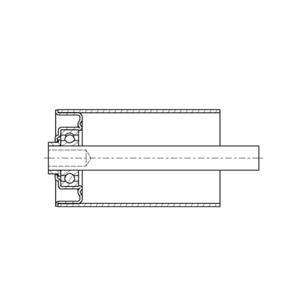 Número de imagen del producto 3: Rodillo portante para vías de rodillos, acero, eje con resorte, Ø 50 mm, longitud 600 mm CC 40 kg
