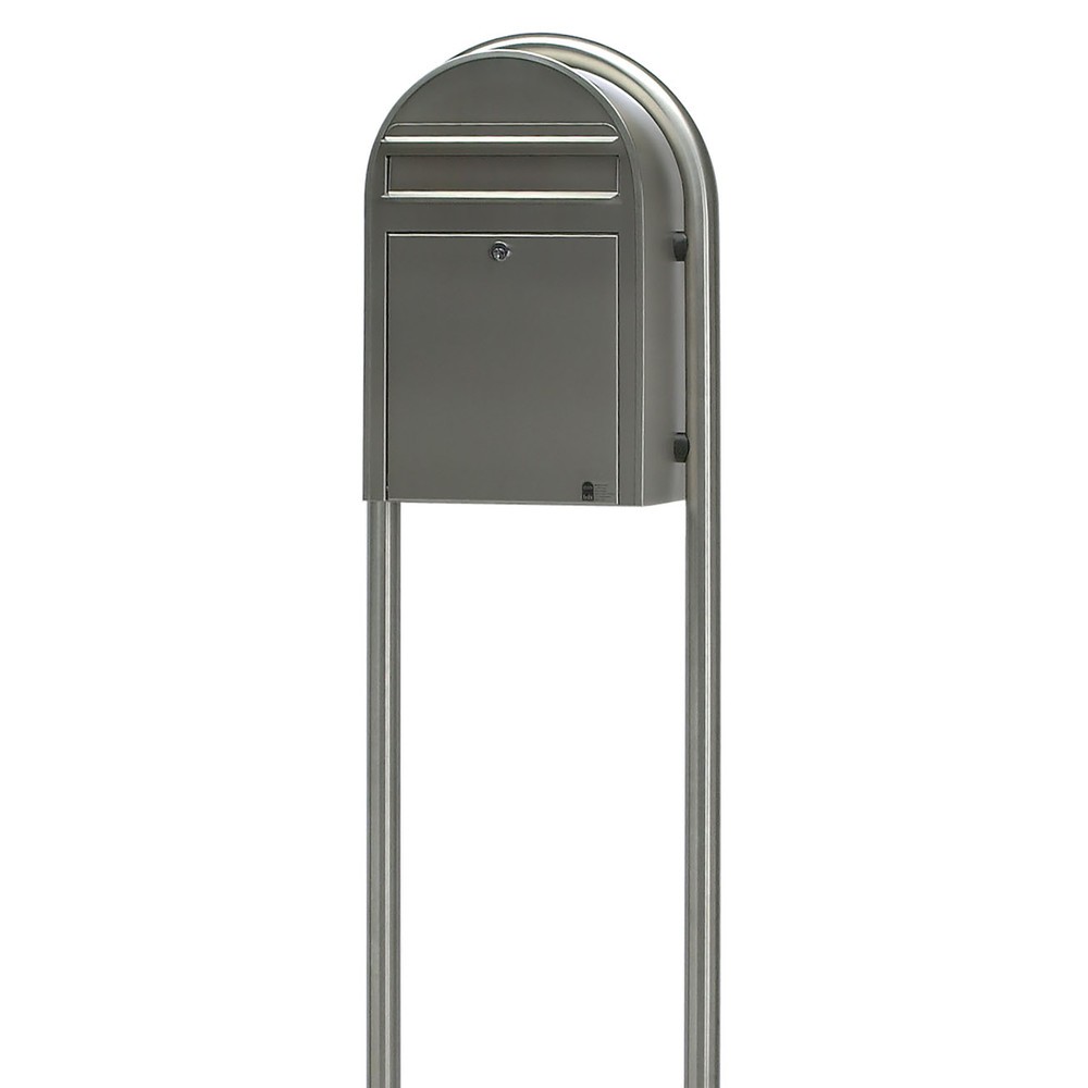 Número de imagen del producto 2: Buzón Bobi con boca de vertido, 500 x 320 x 210 mm (alto x ancho x fondo), acero inoxidable