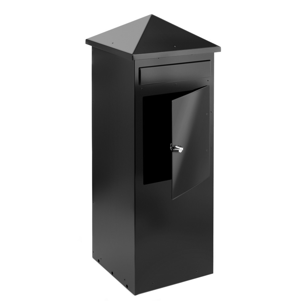 Número de imagen del producto 5: Buzón con boca de vertido de acero galvanizado cuadrado negro