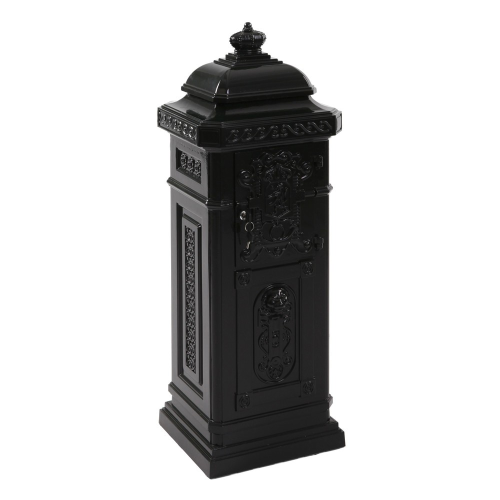 Número de imagen del producto 3: Buzón de columna con tapa de inserción cuadrado de aluminio fundido verde