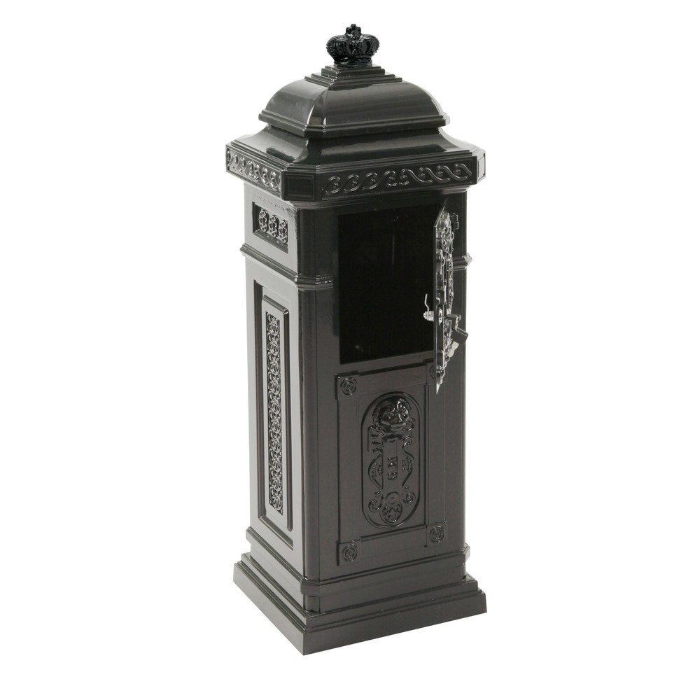 Número de imagen del producto 4: Buzón de columna con tapa de inserción cuadrado de aluminio fundido verde
