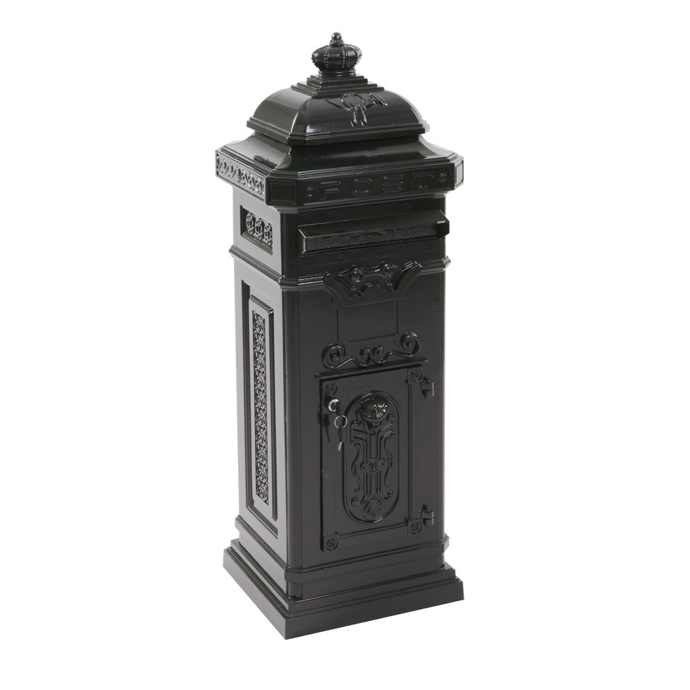 Número de imagen del producto 5: Buzón de columna con tapa de inserción cuadrado de aluminio fundido verde