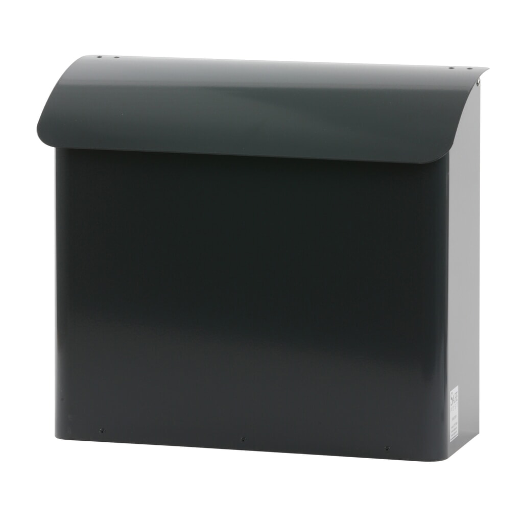 Buzón de pared 160 x 415 x 420 mm (largo x ancho x alto) con boca de vertido con llave antracita Imagen del producto: Buzón de pared 160 x 415 x 420 mm (largo x ancho x alto) con boca de vertido con llave antracita