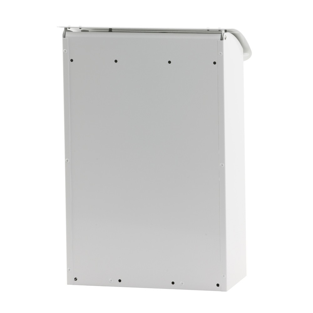 Número de imagen del producto 4: Buzón de pared 180 x 290 x 425 mm (largo x ancho x alto) con boca de vertido con llave blanco