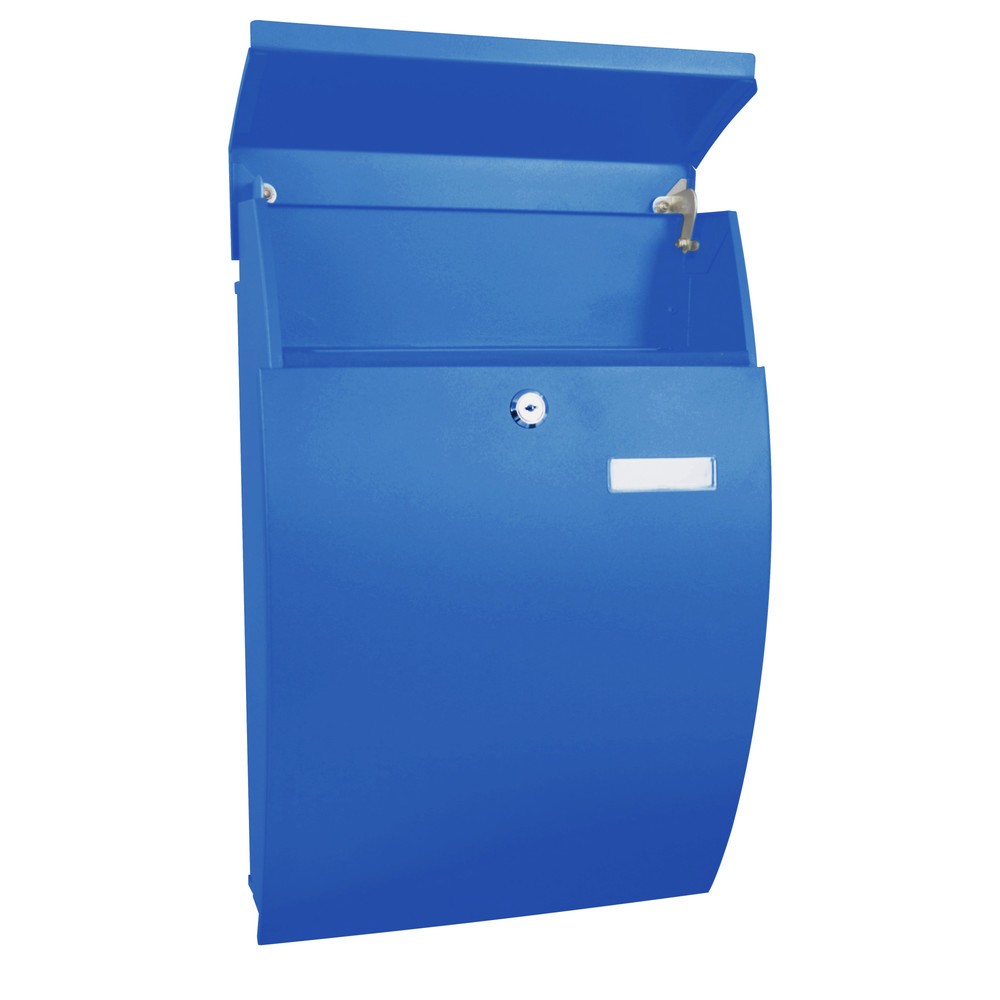 Número de imagen del producto 2: Buzón de pared Geronan de acero galvanizado con cerradura cilíndrica azul