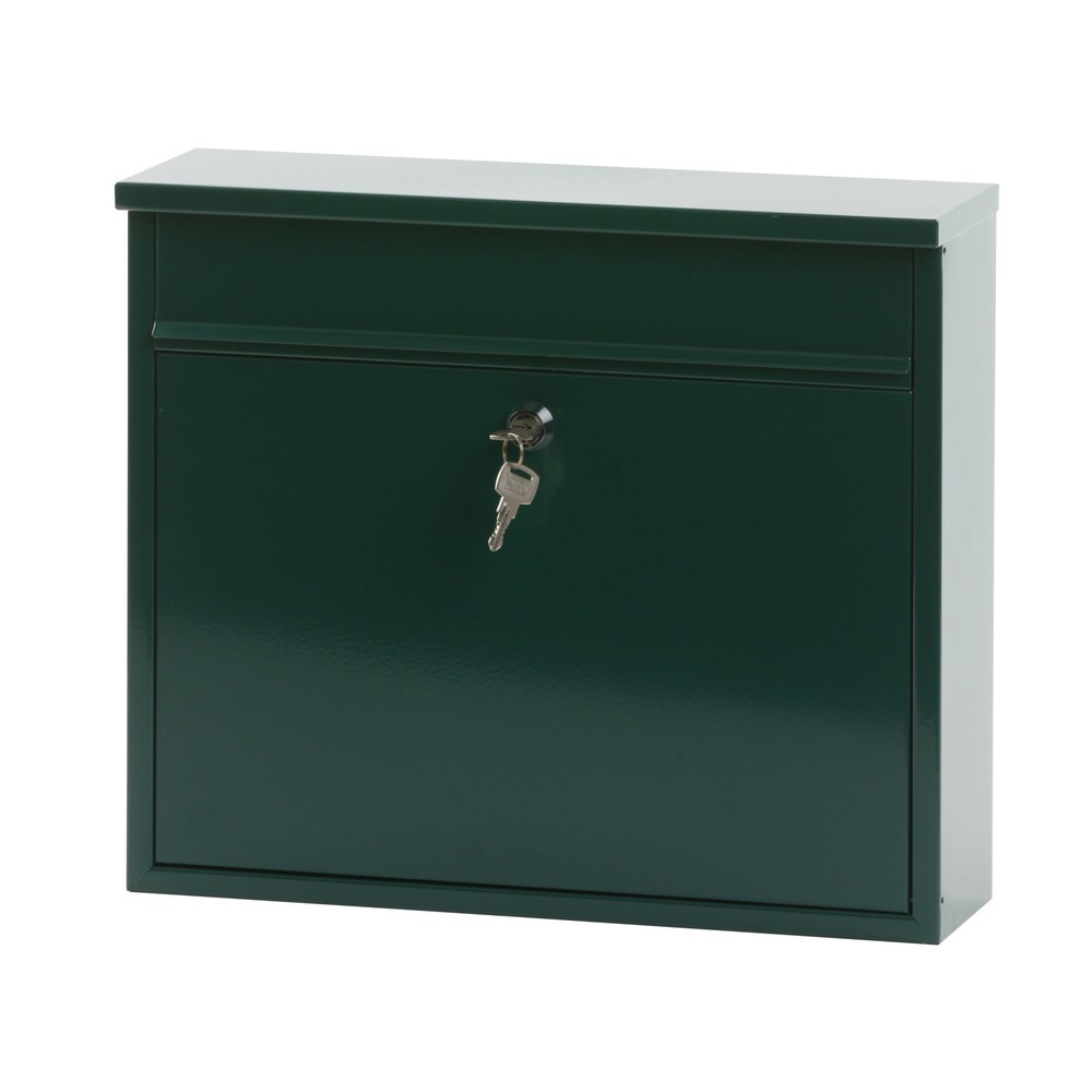 Número de imagen del producto 4: Buzón de pared Granadan con cerradura cilíndrica de acero galvanizado verde