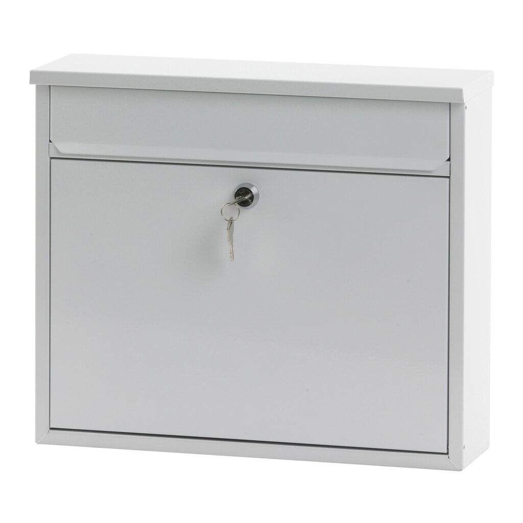 Imagen del producto: Buzón de pared Granadan con cerradura cilíndrica de acero galvanizado blanco
