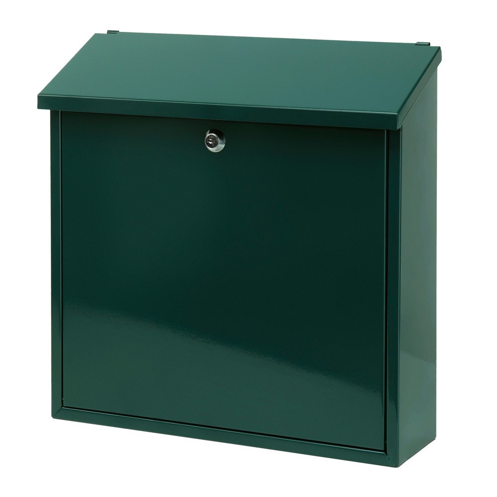 Número de imagen del producto 1: Buzón de pared Malagan con cerradura cilíndrica de acero galvanizado verde