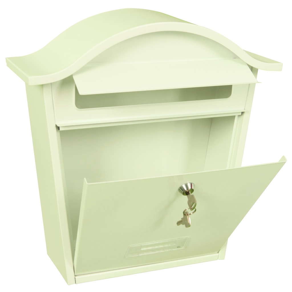 Buzón de pared Tatifande acero galvanizado con cerradura cilíndrica blanco Número de imagen del producto 2: Buzón de pared Tatifande acero galvanizado con cerradura cilíndrica blanco