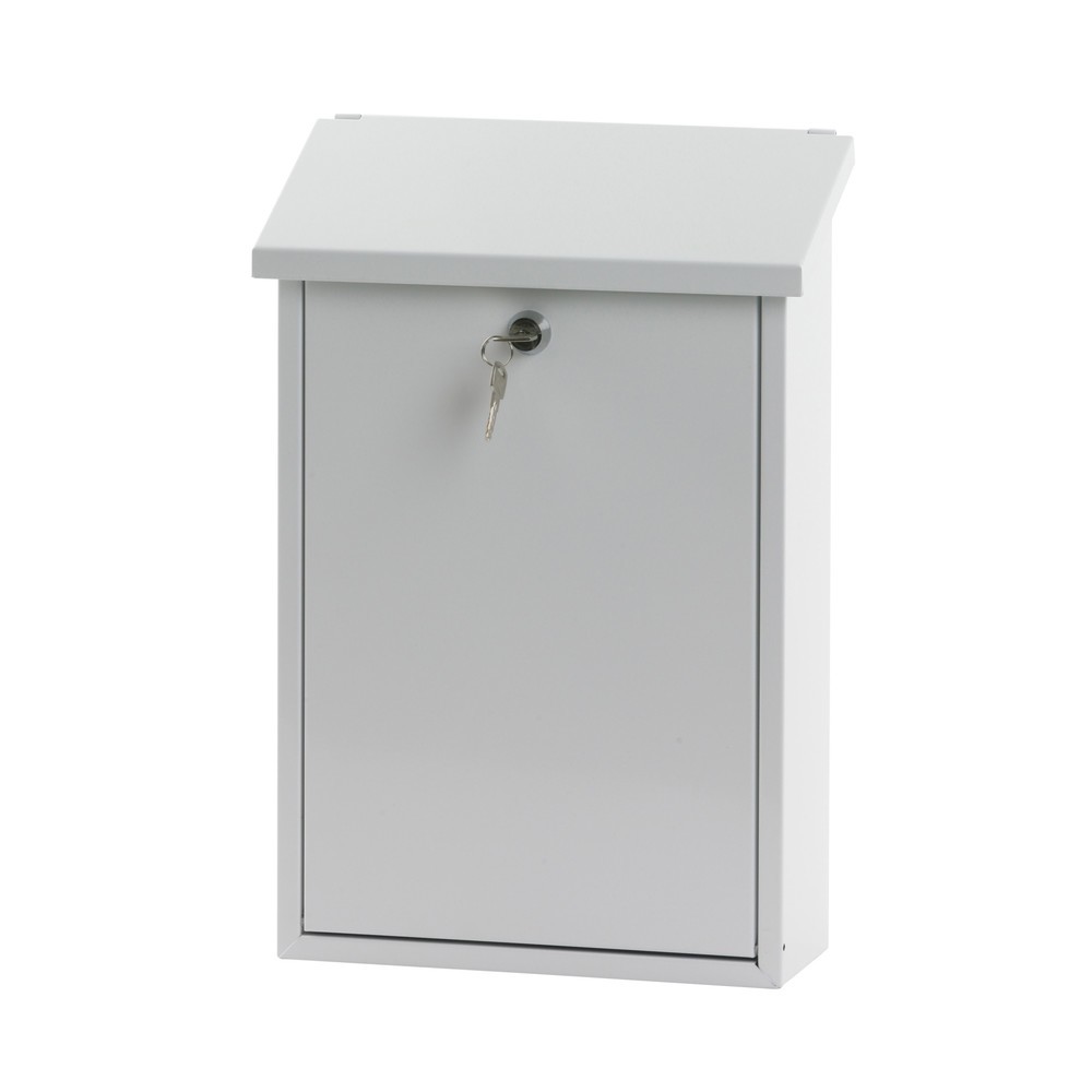 Imagen del producto: Buzón de pared Toledon con cerradura cilíndrica de acero galvanizado blanco