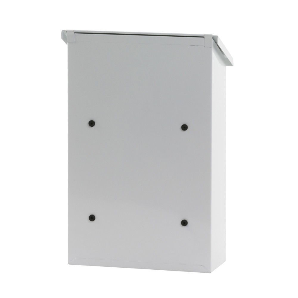 Número de imagen del producto 4: Buzón de pared Toledon con cerradura cilíndrica de acero galvanizado blanco