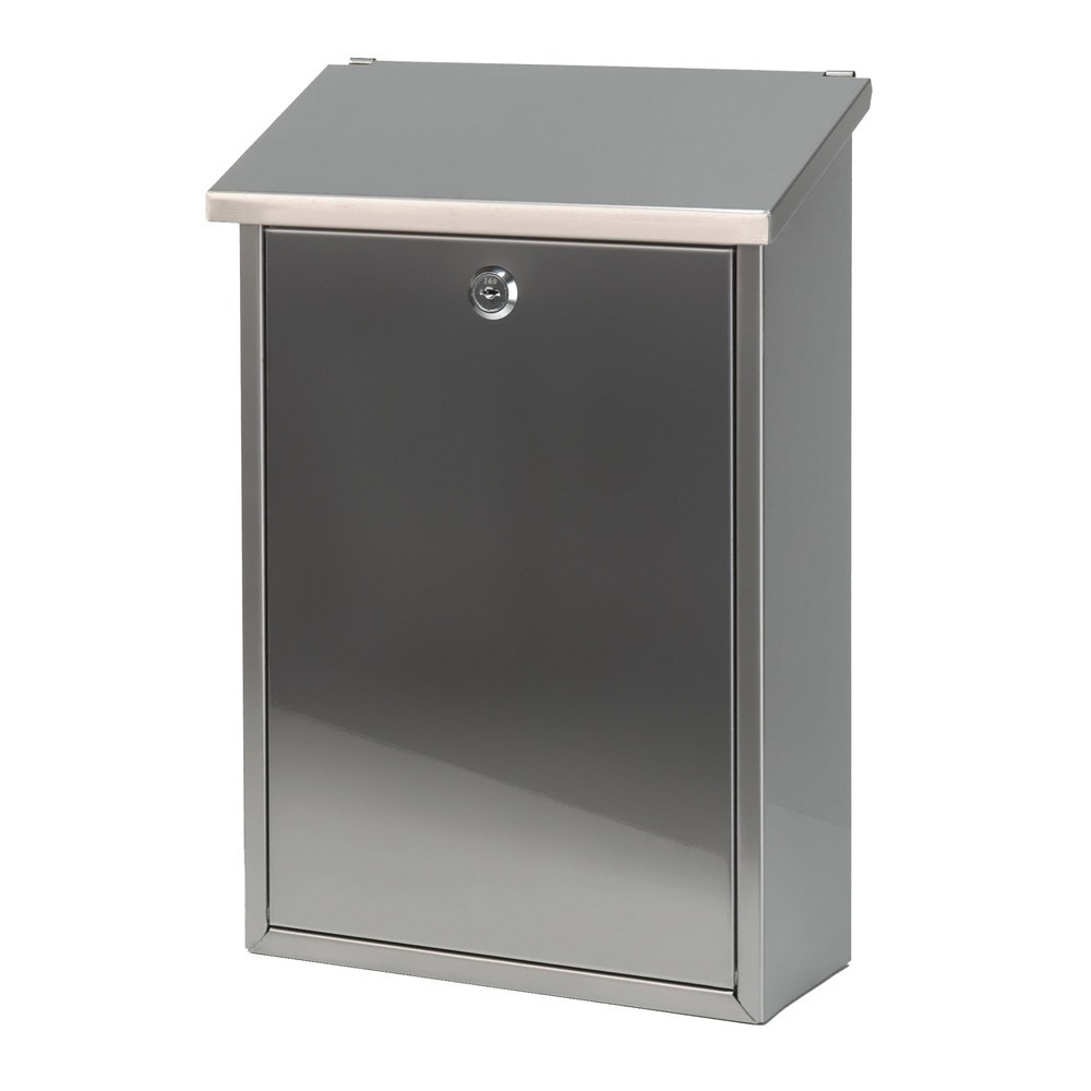 Número de imagen del producto 1: Buzón de pared Toledon con cerradura cilíndrica de acero inoxidable