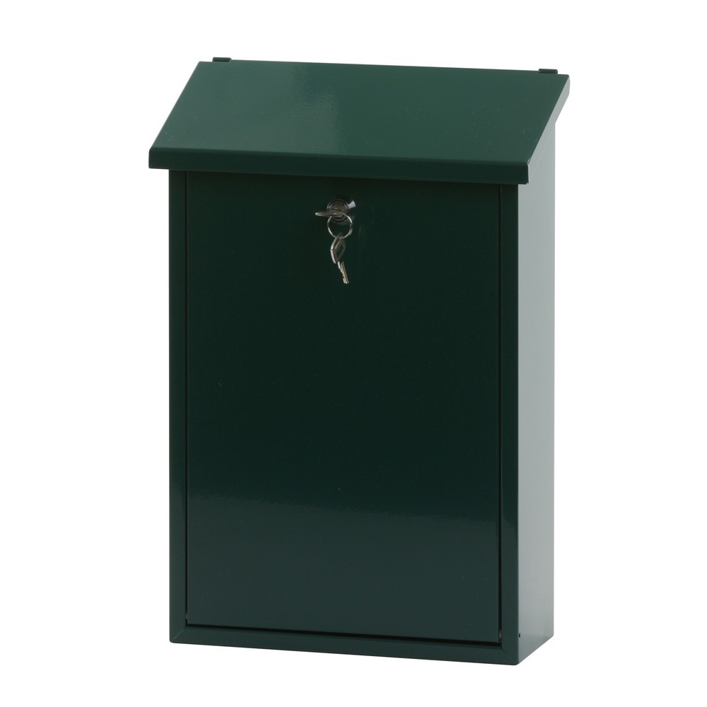 Número de imagen del producto 1: Buzón de pared Toledon con cerradura cilíndrica de acero galvanizado verde