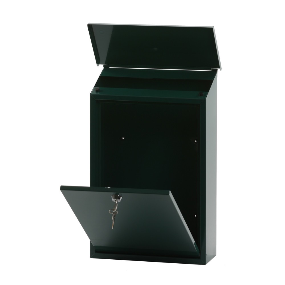 Número de imagen del producto 3: Buzón de pared Toledon con cerradura cilíndrica de acero galvanizado verde