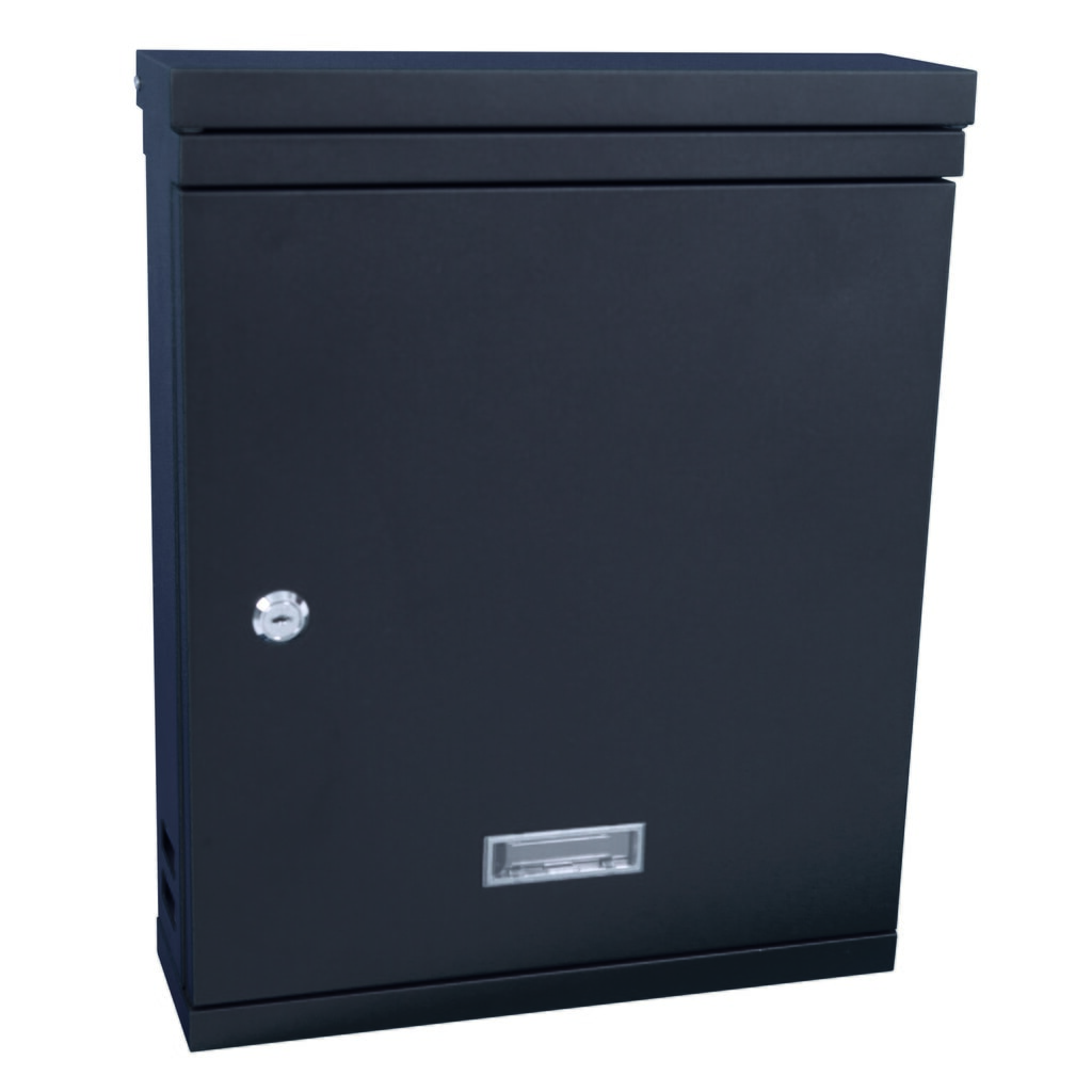Imagen del producto: Buzón de pared Valencian de acero galvanizado negro mate