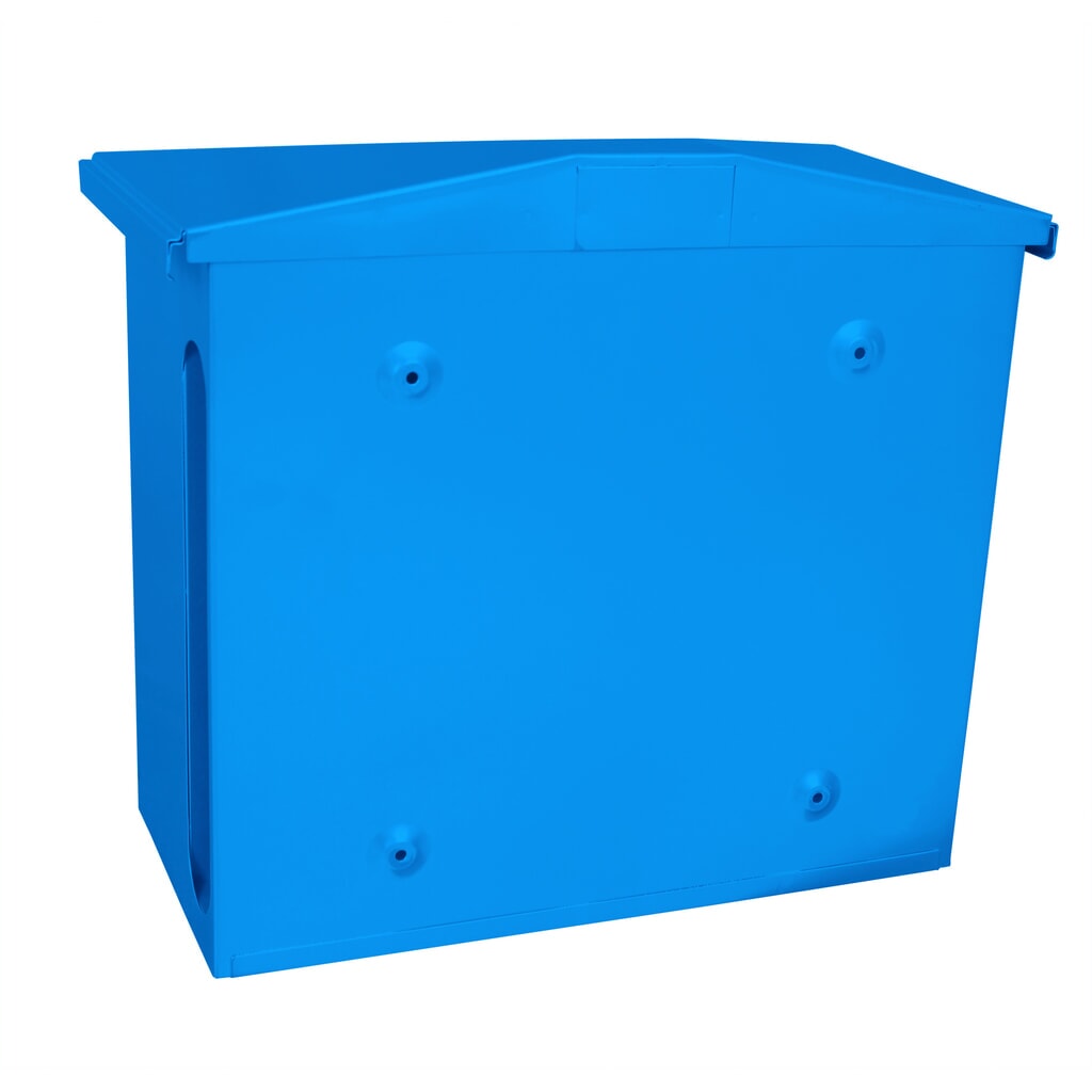 Buzón de pared Zamoran de acero galvanizado azul Número de imagen del producto 3: Buzón de pared Zamoran de acero galvanizado azul