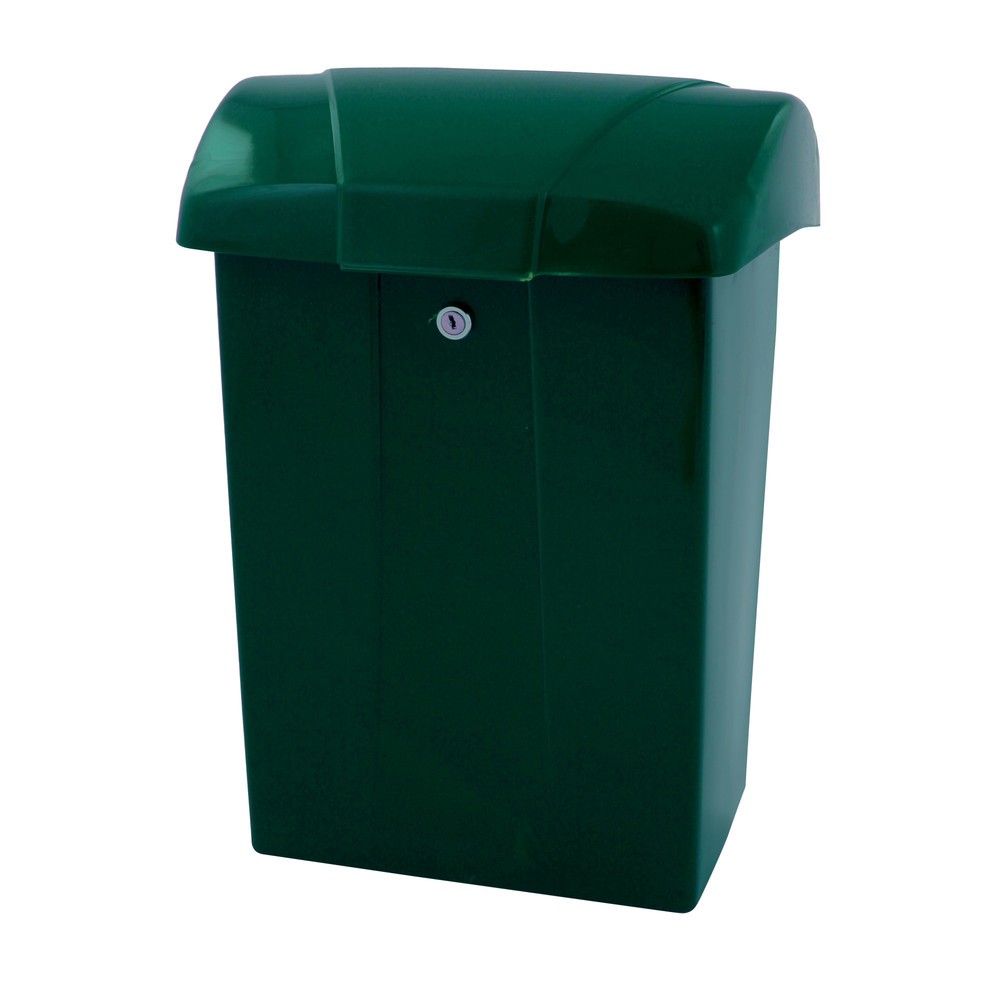 Imagen del producto: Buzón de plástico con tapa protectora con cerradura verde