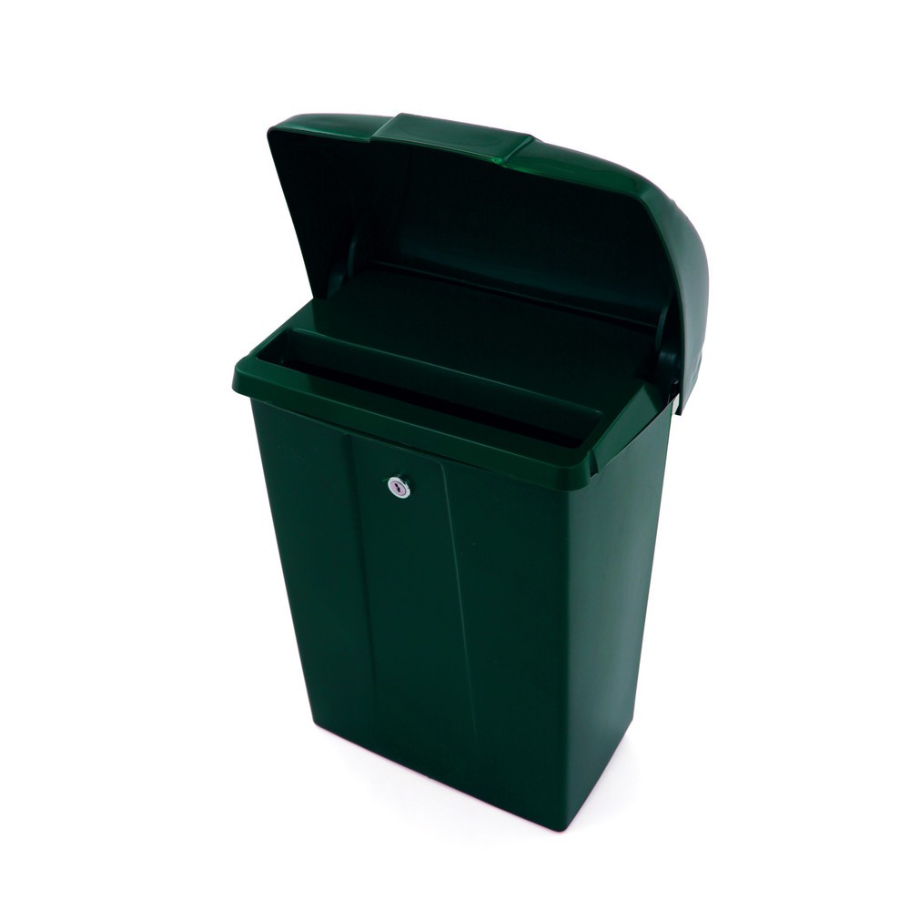 Número de imagen del producto 3: Buzón de plástico con tapa protectora con cerradura verde