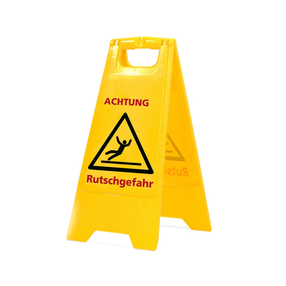 Imagen del producto: Caballete de aviso «Atención, ¡suelo resbaladizo!», altura 590 mm